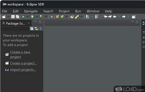 Support for numerous platforms and servers - Screenshot of Eclipse SDK