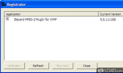 Screenshot of Elecard MPEG-2 Decoder Plug-in for WMP - User interface