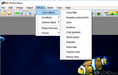 Interface - Screenshot of Elfin Photo Editor