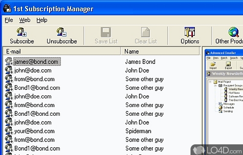 Screenshot of Email Finder Pro - User interface
