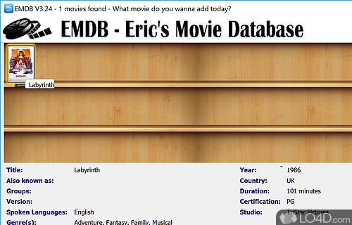 Manage all aspects of your movies from a single place - Screenshot of EMDB