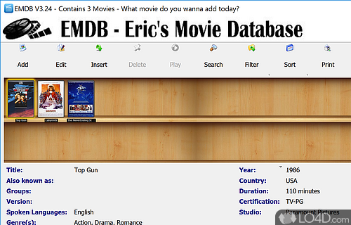 Keep track of DVD collection with this small app - Screenshot of EMDB