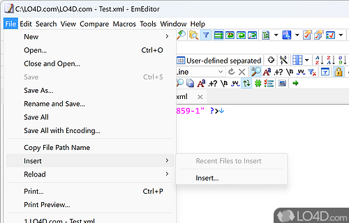 Complete text and programming editor - Screenshot of EmEditor