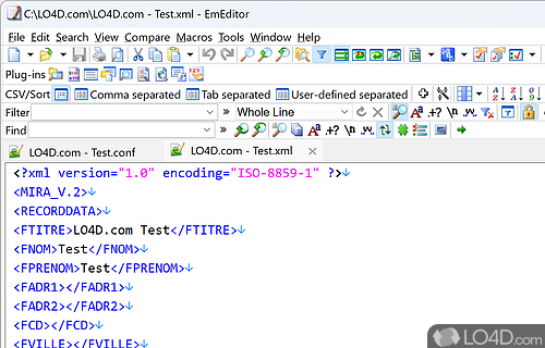 Fast text editor - Screenshot of EmEditor