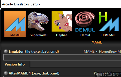 Emulator GUI for MAME, Daphne, Demul, WolfMAME and others, wrapped up in a interface - Screenshot of Emu Loader