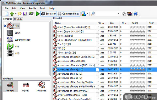 Emulators Organizer Screenshot