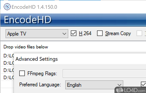 Convert videos for iPod, PS3, Xbox, BlackBerry and more - Screenshot of EncodeHD