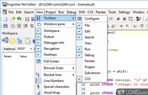 EngInSite Perl Editor Professional screenshot