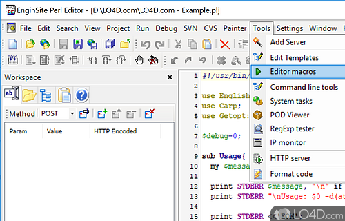 EngInSite Perl Editor Professional screenshot