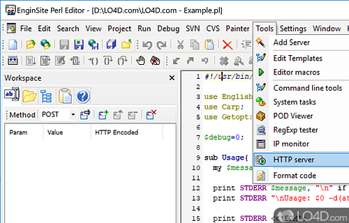 EngInSite Perl Editor Professional screenshot