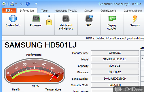 Screenshot of EnhanceMy8 - Complex app which lets you customize the context menu, the registry