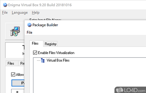 Getting Extra Protection - Screenshot of Enigma Virtual Box
