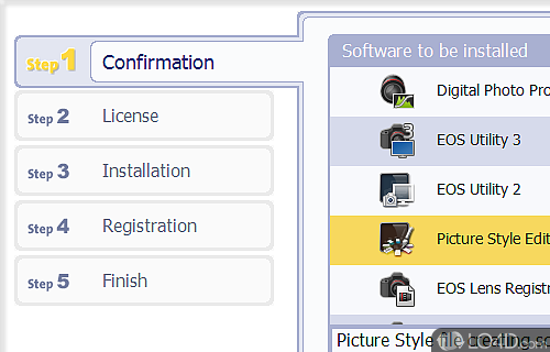 EOS Digital Solution Disk Software screenshot