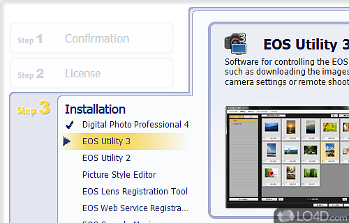 EOS Digital Solution Disk Software screenshot