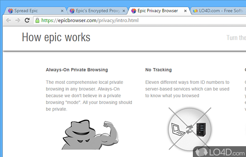 Includes a look and feel similar to Chromium - Screenshot of Epic Privacy Browser