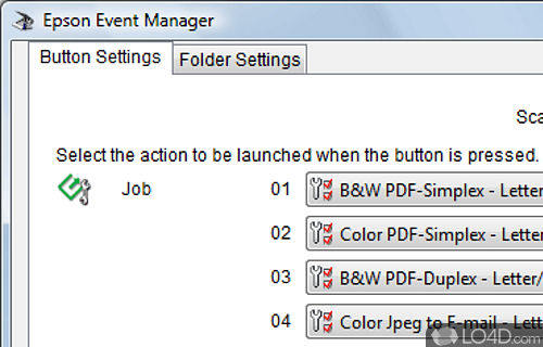 Epson Event Manager Utility Screenshot