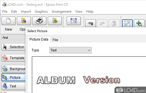 Epson Print CD screenshot