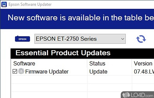 Epson Software Updater Screenshot