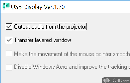 Screenshot of EPSON USB Display - User interface