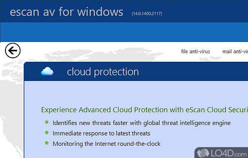 Protection against viruses and cybercriminals - Screenshot of eScan AntiVirus