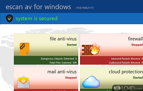 Protect system of various threats, including viruses, Trojans, adware, spyware, spam, rootkits, phishing - Screenshot of eScan AntiVirus