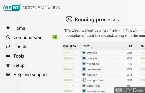 Review interface for ease and lightness - Screenshot of ESET NOD32 Antivirus