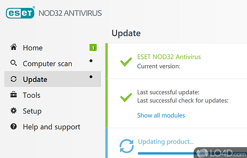 Clean and intuitive interface - Screenshot of ESET NOD32 Antivirus