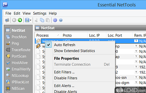 Tools for network admins - Screenshot of Essential NetTools