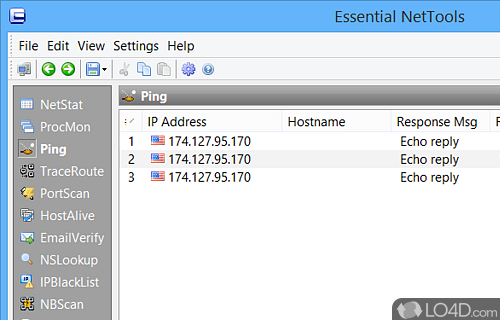 Network scanning, security, and administrator utility - Screenshot of Essential NetTools