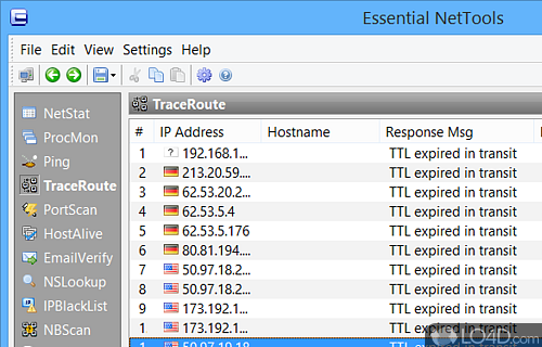 Monitoring your computer's network - Screenshot of Essential NetTools