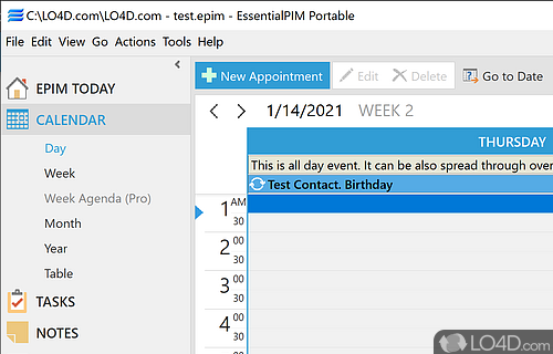 EssentialPIM Portable Screenshot