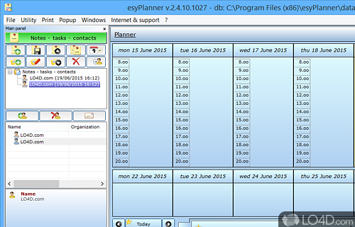 Complete personal information manager - Screenshot of esyPlanner