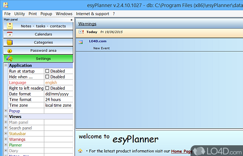 esyPlanner screenshot