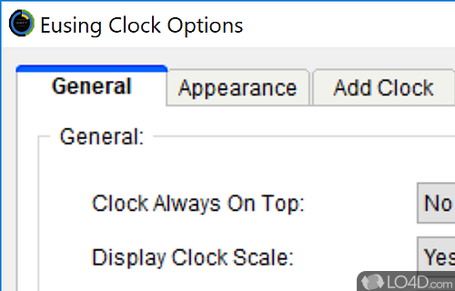 The upside of portability - Screenshot of Eusing Clock