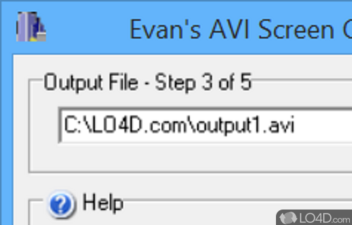 User interface - Screenshot of Evan's AVI Screen Capture