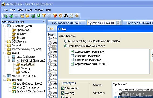 Event Log Explorer Screenshot