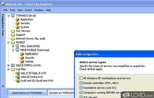 Event Log Explorer Screenshot