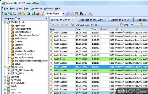 Screenshot of Event Log Explorer - Analyze events from Windows event log