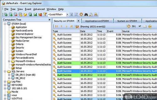 Event Log Explorer Screenshot