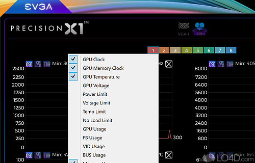 NVIDIA Turing graphics card - Screenshot of EVGA Precision X1