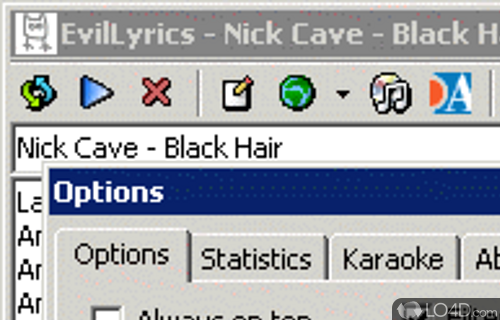 EvilLyrics Screenshot