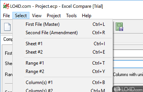 Comparison tweaks - Screenshot of Excel Compare