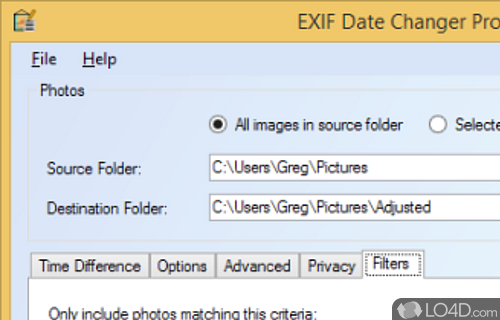 EXIF Date Changer Screenshot