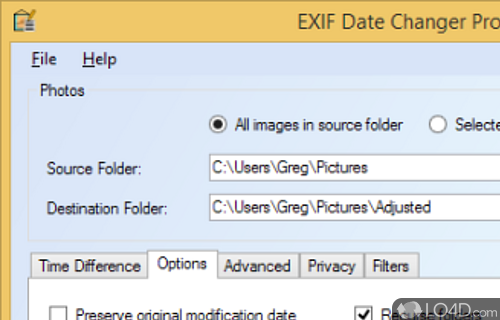 EXIF Date Changer Screenshot