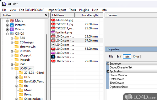 View or change EXIF metadata for images - Screenshot of Exif Pilot