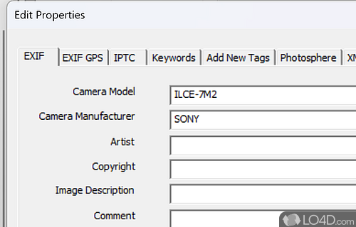 Simple application to view EXIF data of your photos - Screenshot of Exif Pilot