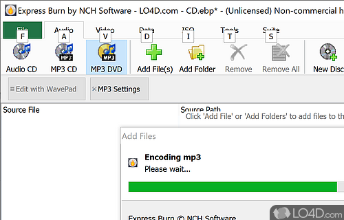 Audio CD Recording - Screenshot of Express Burn Free