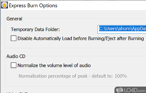 Video DVD Authoring and Blu-ray Burning - Screenshot of Express Burn Free