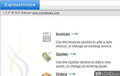 email sttings express invoice