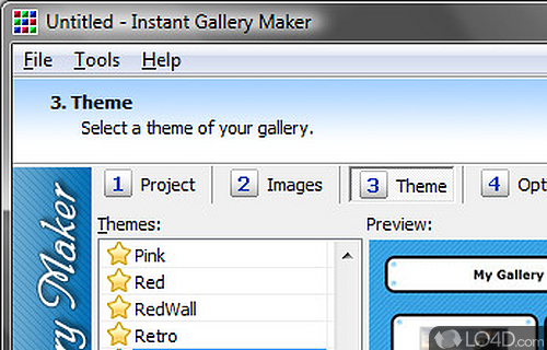 Screenshot of Express Thumbnail Creator - User interface